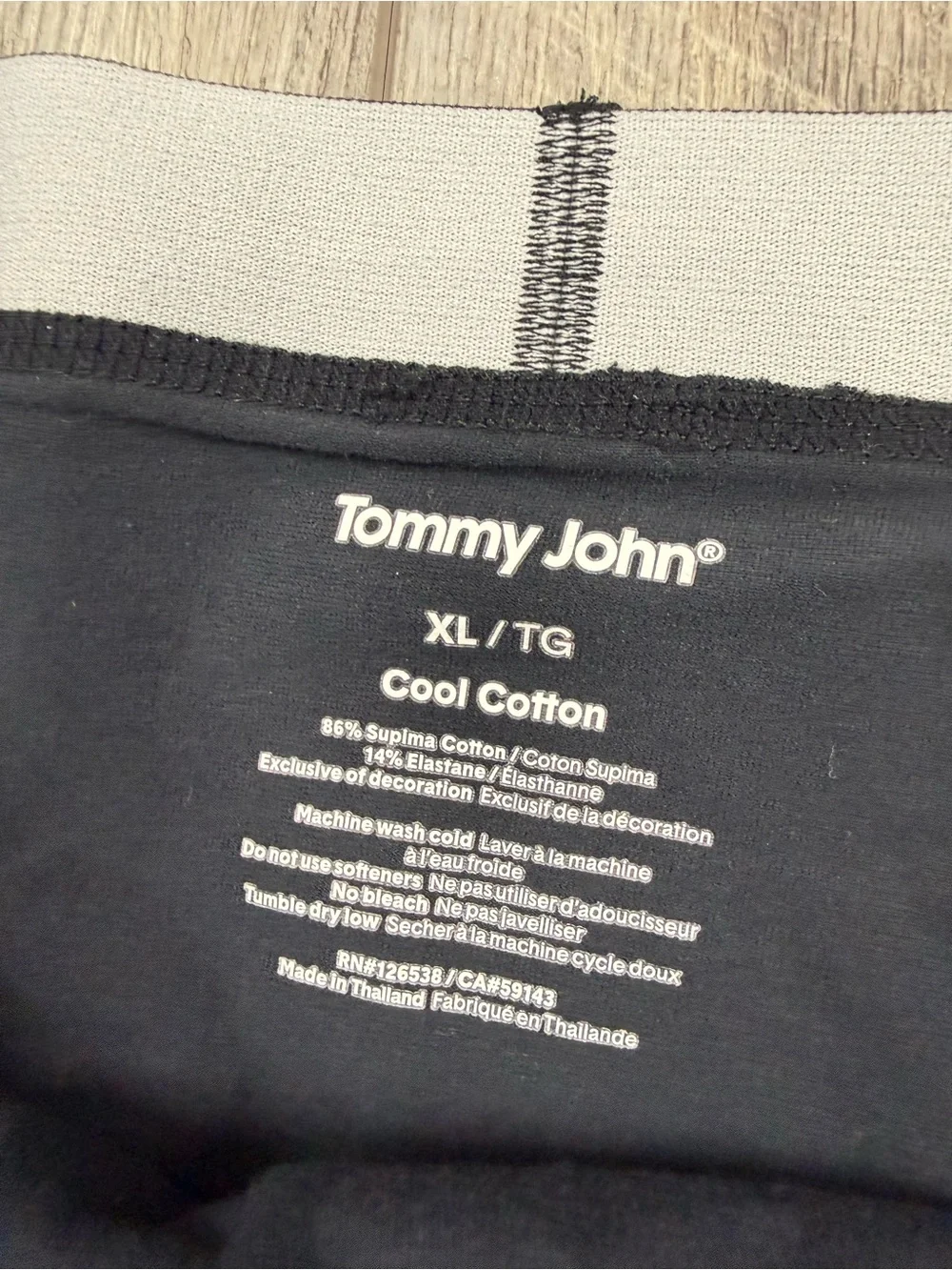Tommy John Men's Black‎ Boxer Briefs